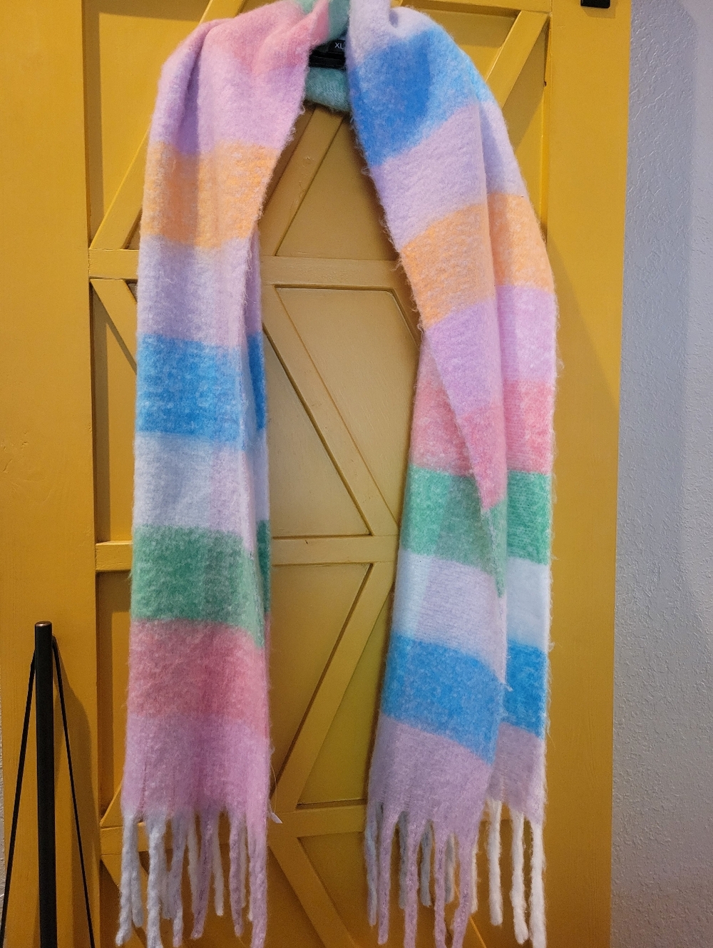 Soft Pastel Striped Scarf - Multicolor